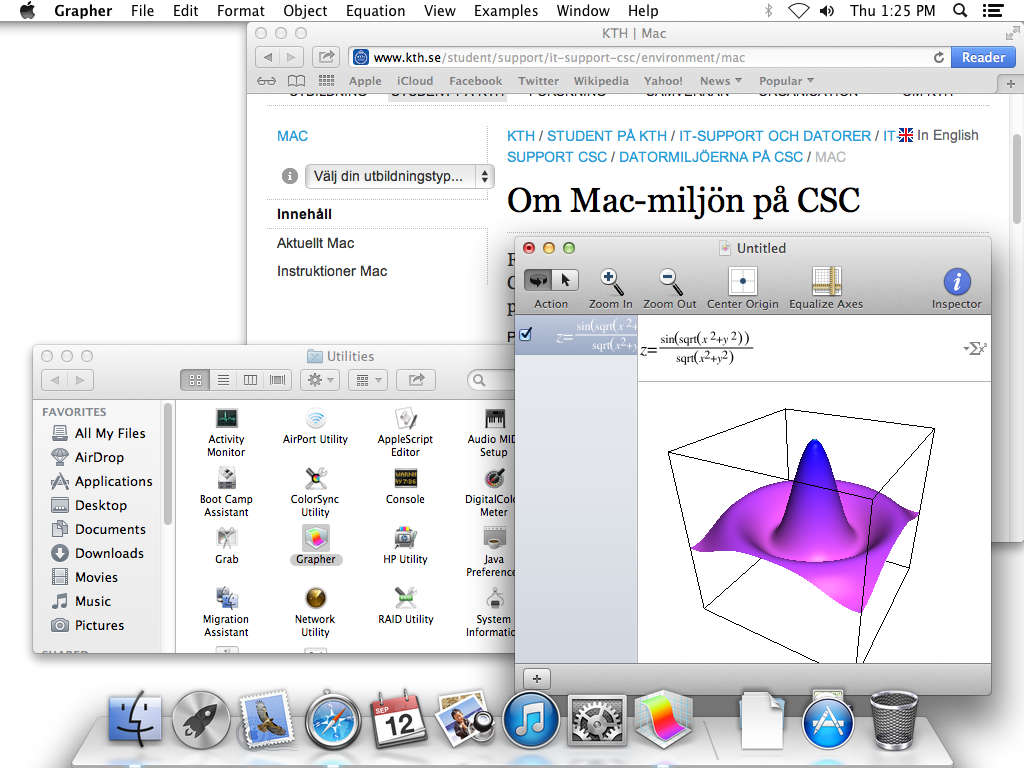 Mac OS X 4 4.1 7.2 7.6 7.2.2 Mac OS X Inloggning Du loggar in på vanligt sätt, med samma konto som på övriga U NIX-system. OS X använder dinafs-hemkatalog.