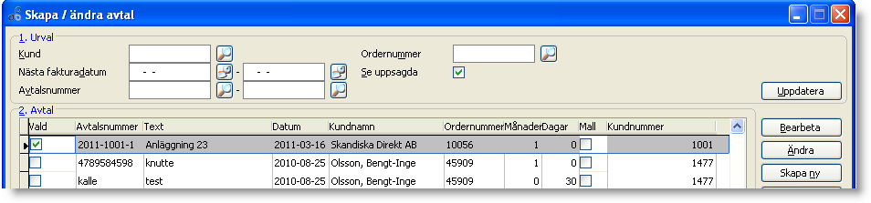 När du väljer att se fakturor med knappen Se ROT och sedan skriver ut så använder systemet den blankett du anger i grundinställning 3383 istället för det vanliga fakturablanketten.