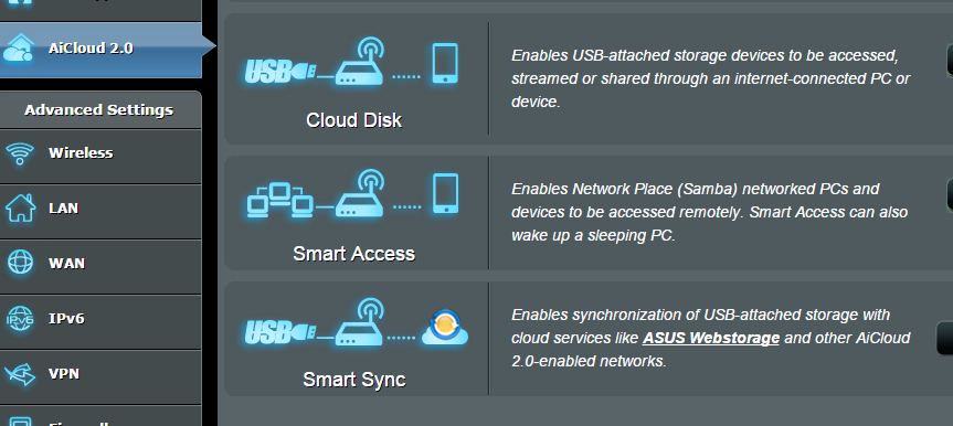 3.6.2 Smart Access Smart Access-funktionen ger dig möjlighet att enkelt få åtkomst till ditt hemnätverk via routerns domännamn. ANMÄRKNINGAR: Du kan skapa ett domännamn för routern med ASUS DDNS.