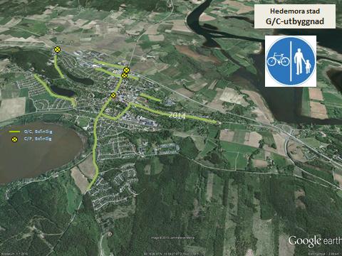 B1.3 G/C-vägnät Stadens gång- och cykelvägnät har successivt byggts ut under de senaste åren men fortfarande saknas viktiga länkar innan ett mer komplett och sammanhängande nät kan anses etablerat.