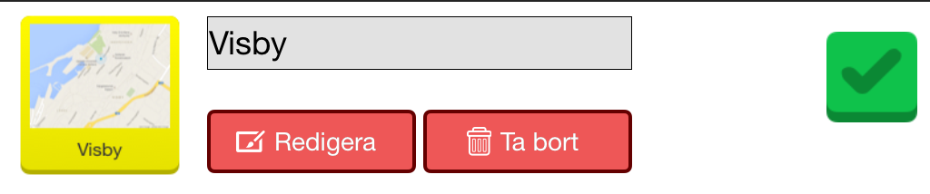 29 2. Peka i det grå fältet i redigeringspanelen som visar brickans text. Du får då upp ett tangentbord och kan ändra texten. 3.