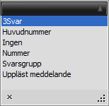 B. För att låta den som ringer få höra ett uppläst standardmeddelande väljer du Uppläst meddelande. C.