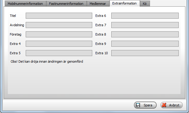 Visa fliken Fastnummerinformation längst ner i dialogrutan.