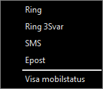 Skicka SMS Du kan enkelt skicka ett SMS till en person som finns med i katalogen.