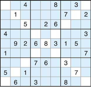 SUDOKU -X Ett vanligt sudoku - fast här ska även den långa diagonalen