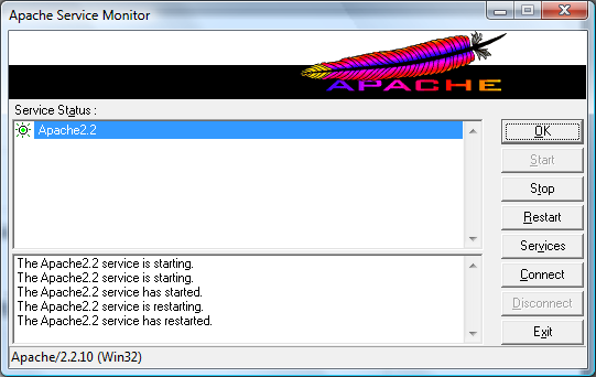 C:\Program\Apache Group\Apache2.211 (refereras till som %APACHE_ROOT% i kommande text). 8. Klicka på Install för att börja installation (d.v.s. börja kopiera filer). Vänta... 9.