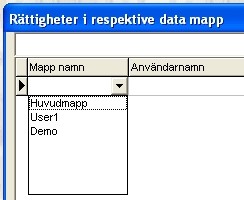 En användare kan dessutom inte ändra sina egna rättigheter, utan även detta måste göras av Systemadministratören.