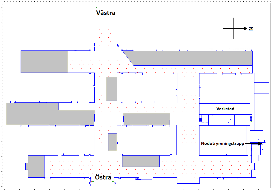 Bilaga F Simulex F.1 Indata, förenklingar och antaganden Flera förenklingar och antaganden har gjorts vid simuleringar av förflyttningstid i Simulex.