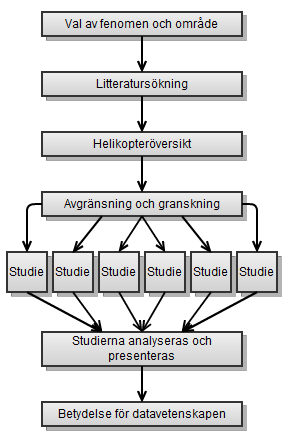 Emil Andersson 11 Nedan är en bildlig representation av arbetsprocessen som arbetet följer. Bild 2: En visuell presentation av arbetets modell och genomförande.