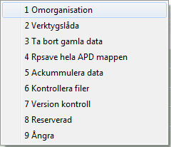 115 Underhåll I Huvudmeny, Parametrar och Systemunderhåll finns det funktioner för att underhålla systemet, rätta till register och radera gammal