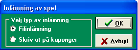 Beräkna pris Genom att klicka på den här knappen i det grå fältet räknas det ut vad systemet kostar att spela.