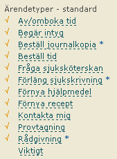 6. Den valda ärendetypen öppnas med befintliga inställningar. 7. Gör inställningar för ärendetypen. 8. Ange eventuellt en länk som du vill ska följa med i svaren till invånaren. 9.