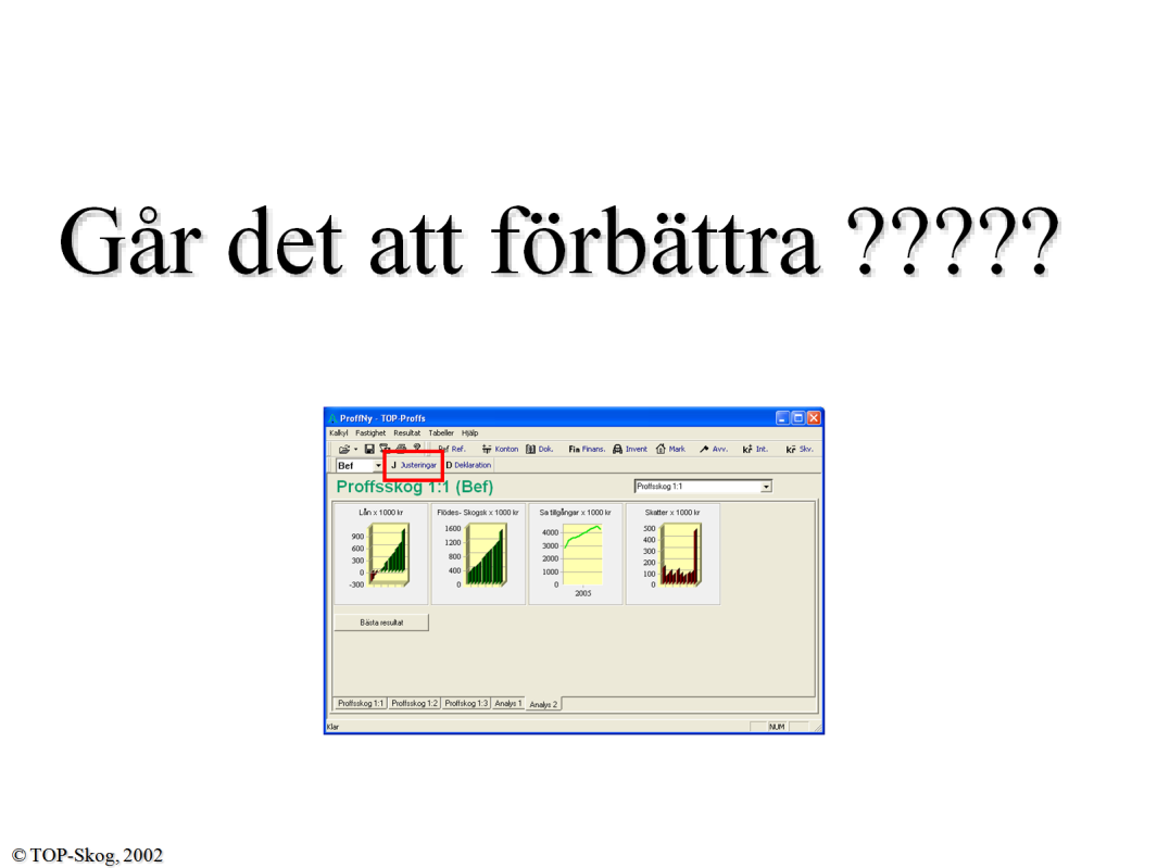 Skatteplanering Att optimera skogsnäringens ekonomi är endast möjligt om analysen omfattar mer än ett enskilt år.