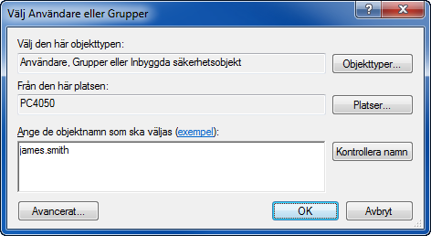 Grundläggande användning I Windows XP högerklickar du på mappen scannerdata och väljer Delning och Säkerhet...(eller Delning). 3 Markera kryssrutan Dela ut den här mappen och klicka på Behörigheter.