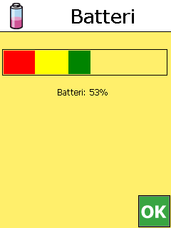 När Handifon är inkopplad för laddning indikerar LED-lampan (10) följande: Fast grönt ljus när enheten är ansluten till nätadapter eller en dator och batteriet är fulladdat.