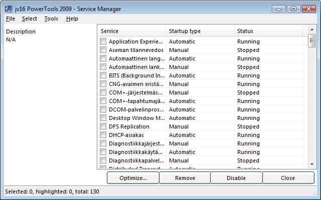Service Manager Service Manager tillåter dig att hantera Windows tjänster i flera sätt än den vanliga Windows Services verktyg. Image 56.