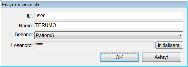 Ställa in användarinformation Redigera användarlista-skärmen Klicka på [Ny] eller [Red.] från listskärmen för att visa en skärm för att lägga till och redigera användarinformation. 5 1 2 3 4 6 1.