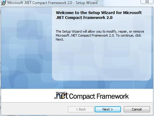 Gå till Microsofts nedladdningssida för.net Compact Framework 2.0, http://www.microsoft.