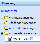 Dela planering Om flera lärare arbetar tillsammans kan planering delas. 1. Markera planering som ska delas 2. Klicka på pil neråt för planeringen och välj Ändra planering 3.