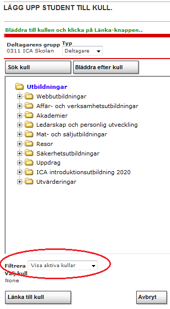 ANMÄL MEDARBETARE TILL EN UTBILDNING Du kan som handlare eller chef anmäla en medarbetare till en utbildning via utbildningsportalen. 1.