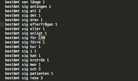 KAPITEL 3. METOD erhållits så söks ord med samma rimändelse. Detta görs i filen med omvänd fonetisk skrift.