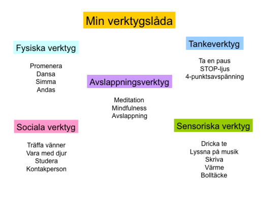 acceptansen för detta kan deltagarna minska stress och oro. Träffen avslutades med progressiv avspänning. Träff sju utformades som en workshop kring känslor, kroppsspråk och ansiktsmimik.