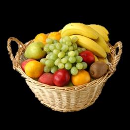 Fruktkorg Original En blandning av de mest populära frukterna äpple, banan, päron, citrus och druvor - vid säsong.