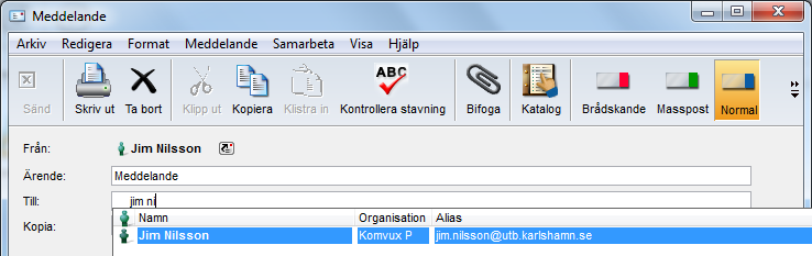 Du kommer sen få upp en ruta liknande denna (är ungefär samma för båda varianterna av FirstClass så endast klientdelen visas här): Fyll i ditt ärende, och var noga att i rubriken skriva vad det är du