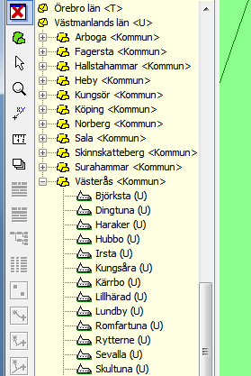 Du skall nu placera Romfartuna kyrka i mitten på bilden. Romfartuna ligger i Västerås kommun, Västmanlands län. Ett sätt att få Romfartuna i mitten på kartan är att göra följande.