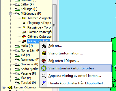 Kartor för Disgen-orter När de olika gårdarna fått sina koordinater kan du utnyttja dessa för att leta efter mer information om gårdarna.