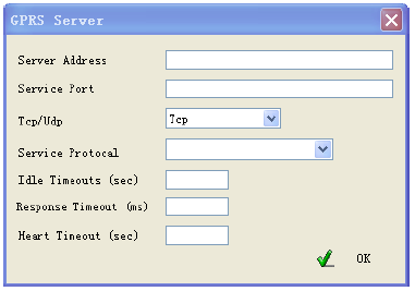 Server address. IP-adress till en server eller domännamn, IP-adressen måste vara en statisk och offentlig IP-adress Service port. Applikationernas TCP / IP-port på servern. T C P / U D P.