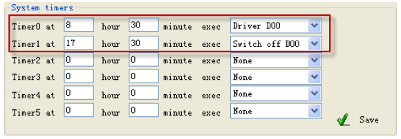 4.8.2 Timers Timers är utformade för att verkställa uppgifter, som larma, aktivera, öppna/stäng utgång etc.