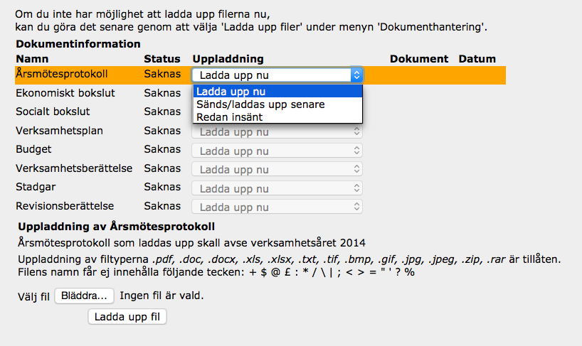 EXEMPEL ANSÖKAN - LOKALT AKTIVITETSSTÖD (LOK-STÖD) Föreningens information finns förinmatat under Kundinformation och syns automatiskt i ansökan.