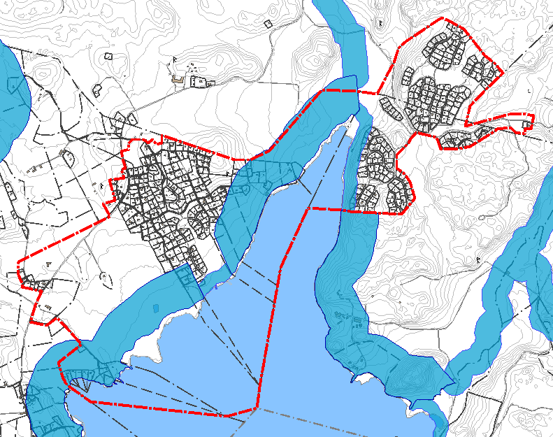 Strandskydd Kagghamra I väster mot Kaggfjärden är det generellt strandskydd på 100 meter.