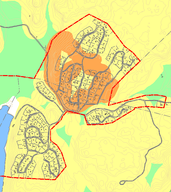 Radon Radon förekommer i områdena från lågriskområde till högriskområde. Lokala variationer kan förekomma. Mätning bör göras innan nybyggnation.