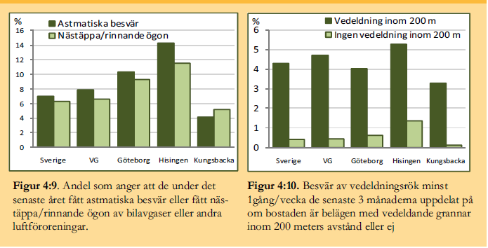 Luftvägsbesvär av bilavgaser vanligast