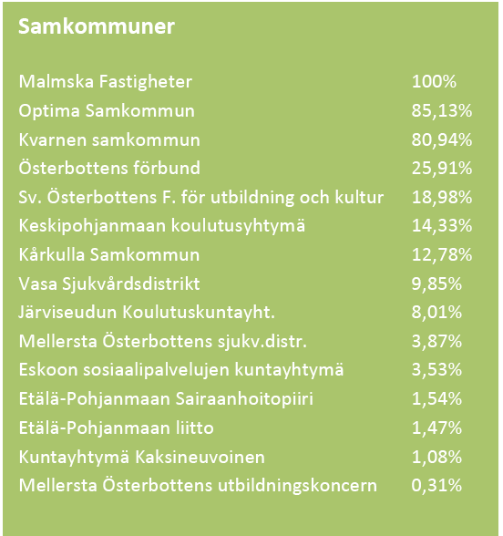 Kommunfullmäktige beslutar om verksamheten och de ekonomiska målsättningarna i kommunkoncernen samt om principerna för koncernstyrningen och de ägarpolitiska linjedragningarna.