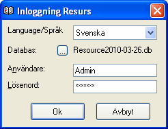 OBS! Om ni har en fleranvändarversion, måste alla användare av systemet ha läs- och skrivrättigheter i den delade mappen som databasen ligger i.