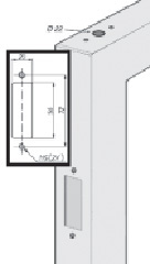 REGLAR SPANJOLETTER 55426 Automatisk kantregel 26 HZ För infälld montering på stål eller aluminumdörrar utan hörnförband. Vändbar fallkolv. För låsning av passivt dörrblad i pardörrspartier.