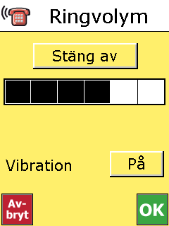 7.7 Ljud 7.7.1 Generell ljudinställning Via Inställningar System Ljudvolym kan man ställa in alla olika volymer i Handi. Inställningarna är uppdelade på olika sidor efter typ av volym.