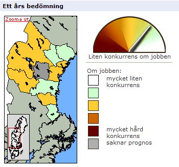 12 Illustration 11: Arbetsmarknadsutsikter för geriatriksjuksköterskor om ett år Vi ser t.ex.