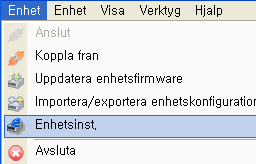 Så här uppdaterar du firmware Du kan uppdatera firmware för en enhet i en fjärrstyrd enhet. 1.