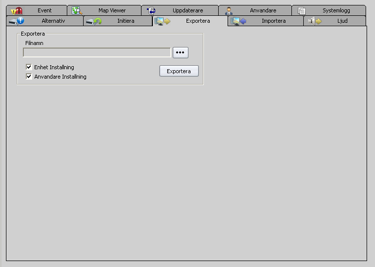 Setup Tool Initiera inställningar för NET-i viewer Du kan återställa inställningarna för NET-i viewer till standard. 1. Välj [System] i visningsträdet. 2. Välj fliken [Initiera] i trädet. 3.