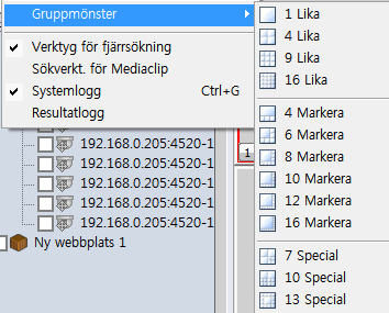 Search Viewer Visa Visa och dölja områden. Du kan ställa in visning för sökfrågegeneratorn, sökresultatlistan och verktygsfältet med alternativen på menyn [Visa].