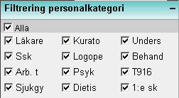 11 (29) Det går att kombinera dessa olika kryssrutor. Exempel: Ger en struktur där informationen under noden Journal sorteras utifrån: 1. Databas 2. Vårdkontakter under respektive databas 3.