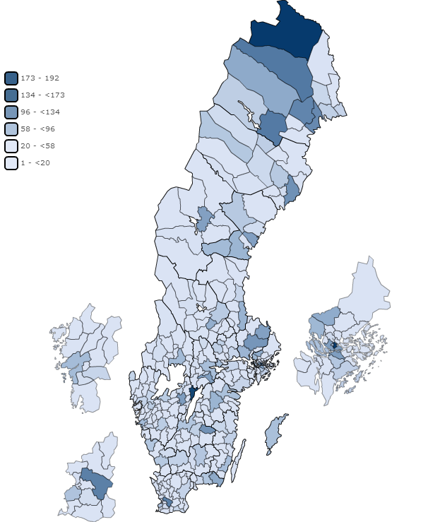 Förvärvsarbetande inom statliga myndigheter och