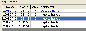 viamobil Sid 9 Tid i minuter mellan överföring ska anges, intervall 1 till 90 minuter. Du klickar på knappen Starta för att aktivera programmet.