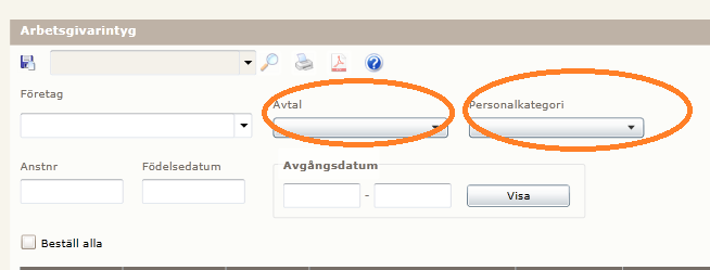 Arbetsgivarintyg Underlagsuppgifter» Ny egenskap för 2 fria urvalsbegrepp» Skapa en ny Egenskap Arb.giv.intyg 2 fria Urvalsbegrepp för att koppla 2 st urvalsbegrepp i funktionsbilden för Arbetsgivarintyg.