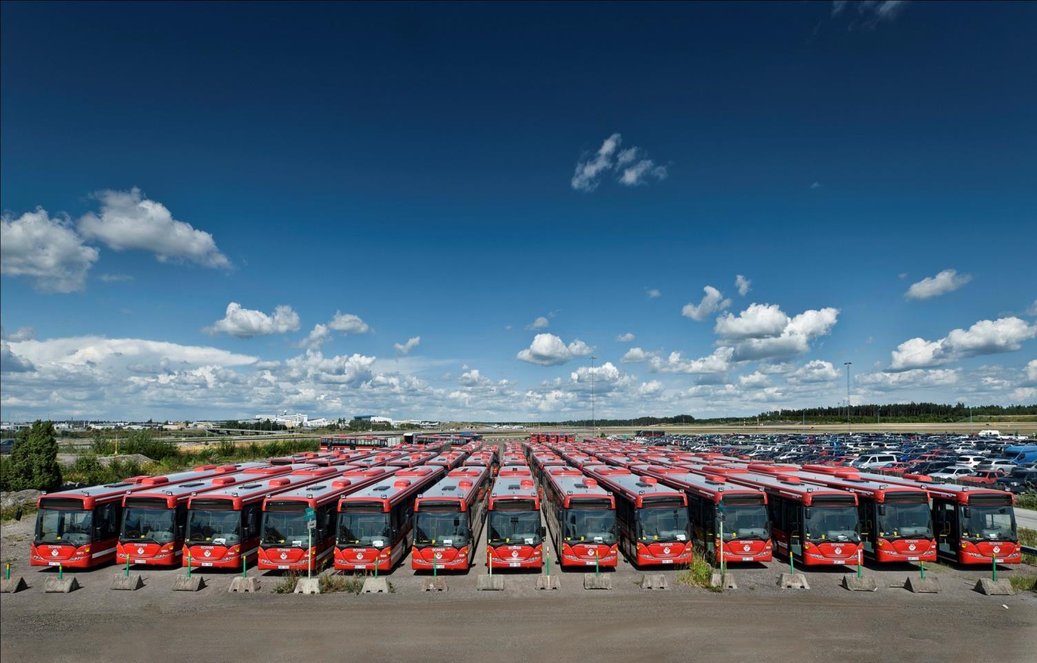 18 % av transporterna till Arlanda sker med buss.