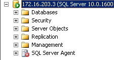 MS SQL SERVEROBJEKT Server Objekten i SQL Server 2008 Databases Alla databaser i denna server Systemdatabaser Security Server Objects Replication Management Användare, roller, logins på servernivå